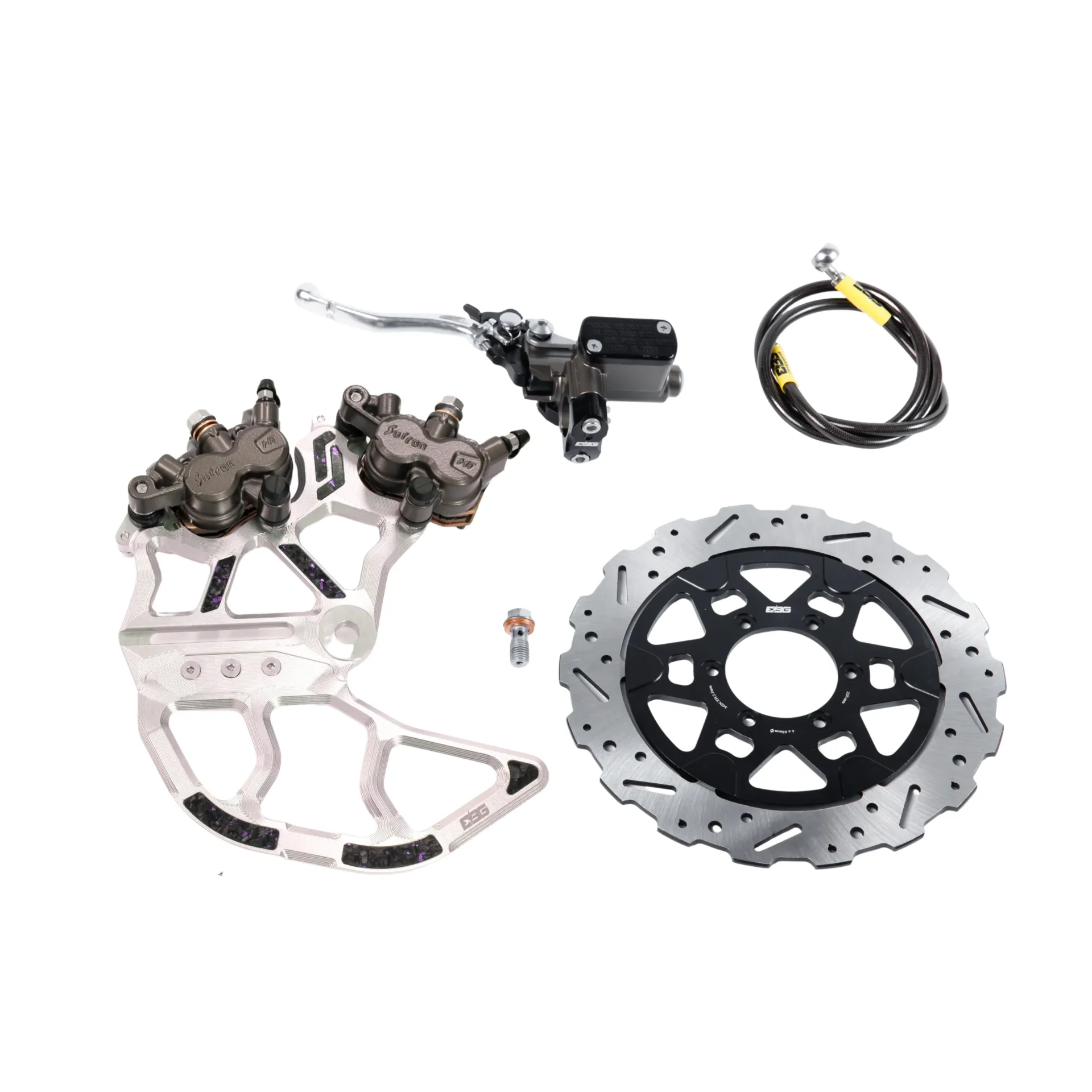 Ventus One/V1+ EVO Rear Dual-Caliper Brake Kit V2 – Ultra Bee Calipers | EBG – Raw Silver