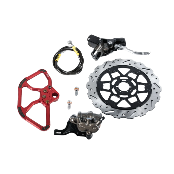 E Ride Pro front brake kit V2.1 front rotor guard - Red