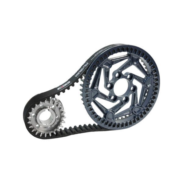 EBG Primary Drive Pulley Kit V2 for E-Ride Pro SS SR — CNC 7075-T6 aluminum hub, stainless steel ring, carbon fiber belt