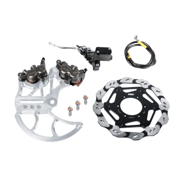 79Bike Falcon Rear Dual-Caliper Brake Kit V1 – Rotor V3.0 – Raw Silver