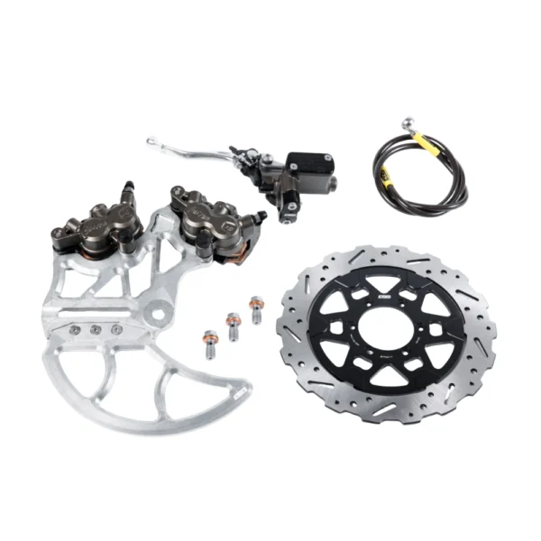 Surron Light Bee Rear Dual-Caliper Brake Kit V1 – Rotor V2.1 – Raw Silver