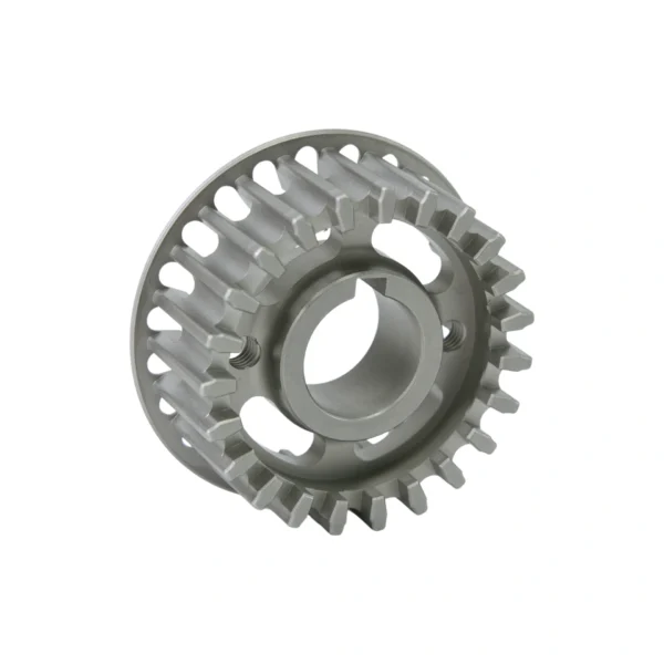 EBG V2 Front Pulley for Ventus One Plus / V1+ EVO — heat-treated 420J2 steel, keyed shaft, back view