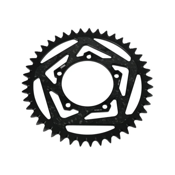 Surron Light Bee 2 520 rear sprocket – black 7075-T6 aluminum with carbon fiber inlay