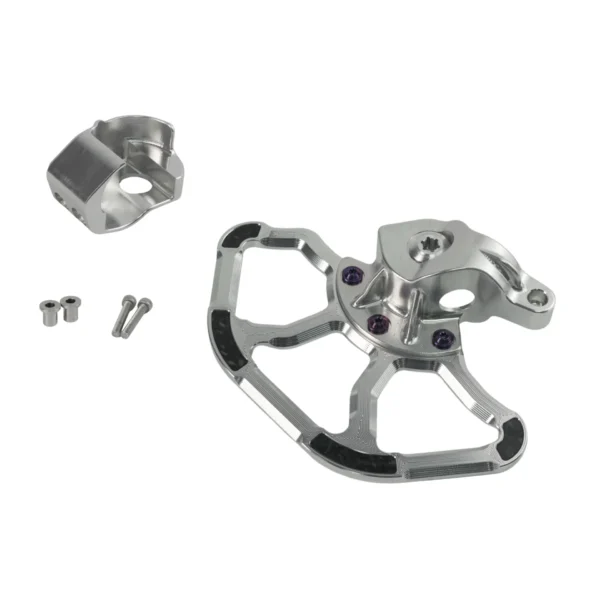 Surron Light Bee 2 front brake rotor guard V2 installed – detail 3