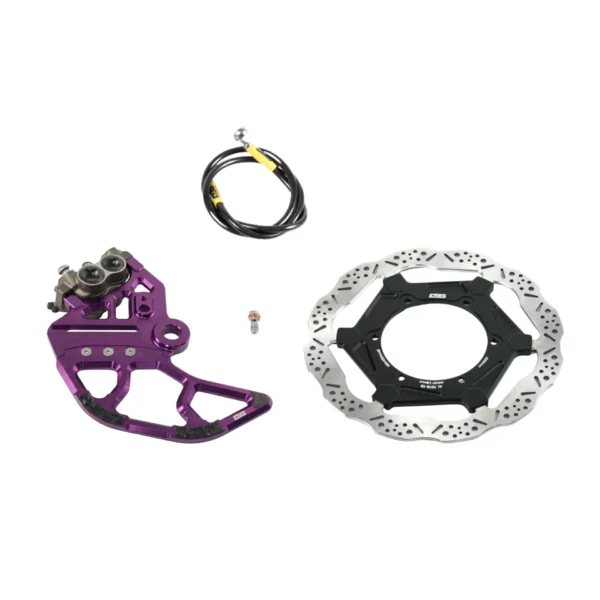 Surron Light Bee 2 rear brake bracket + EBG 220mm floating rotor kit – Galaxy Purple