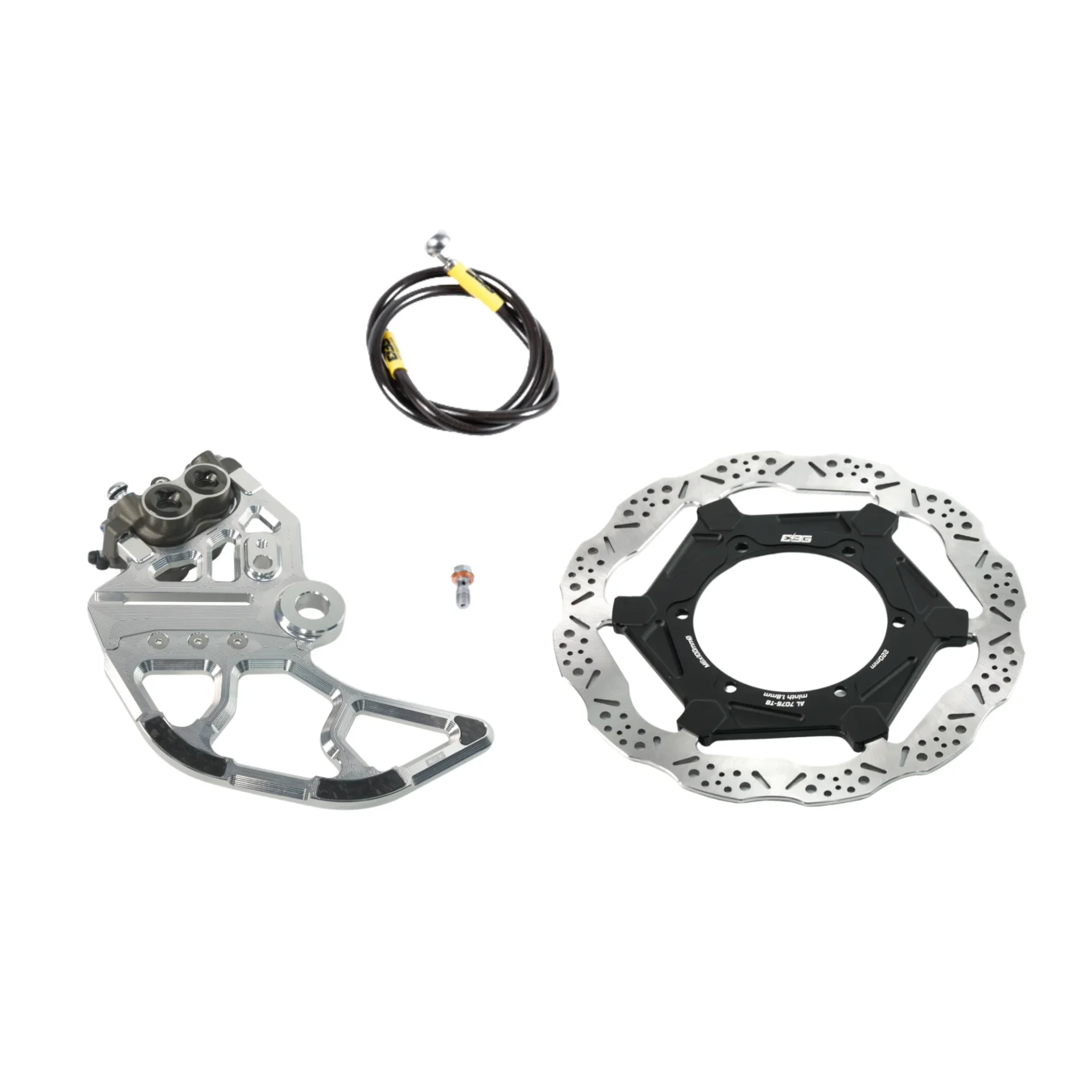 Surron Light Bee 2 Rear Brake Bracket – 203mm / 220mm | EBG – Raw Silver